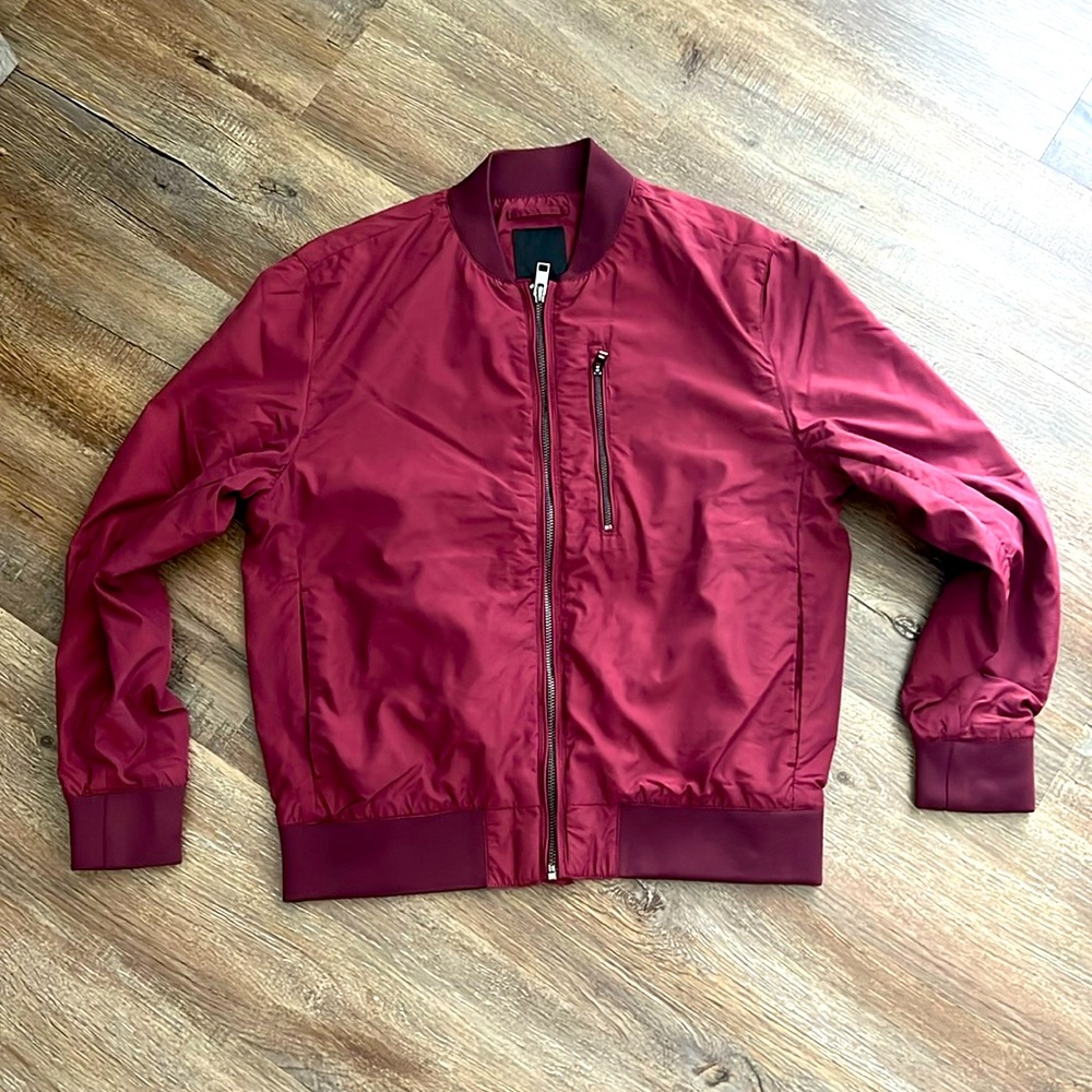 Maroon Lightweight Bomber/Varsity Jacket